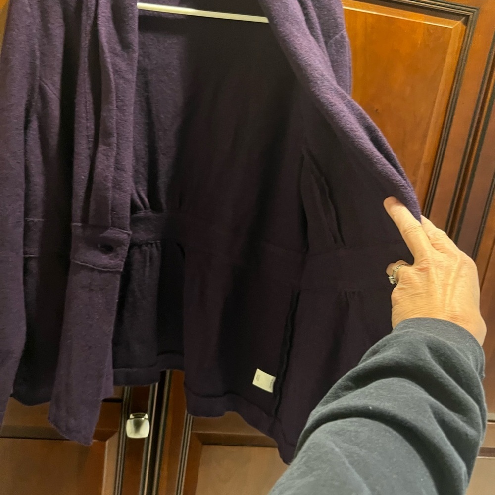 Classiques Entier Purple Coat Jacket Sweater - Picture 3 of 7